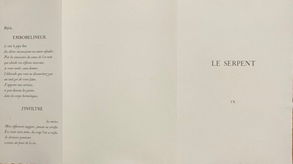 Le Serpent (The Serpent) by Pierre-Yves Trémois, 1975 (view 3)