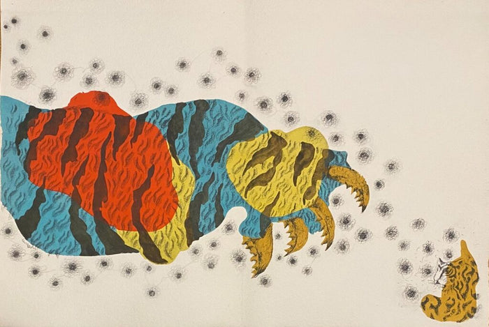 De nos jours, le tigre commande son portrait à Arcimboldo... de Jean Lurçat, 1965