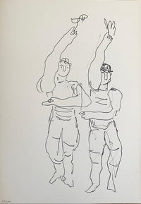 Les athlètes by Fernand Léger, 1960