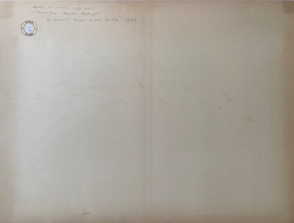 Le Bonnet rouge devant la mer by Andre Cottavoz, 1974 (view 5)