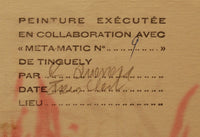 Meta-Matic N9 de Jean Tinguely, vers 1959 (vue 2)