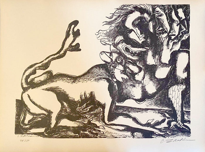 The Labours of Hercule - Fight against the Hydra of Lerna d'Ossip Zadkine, 1960