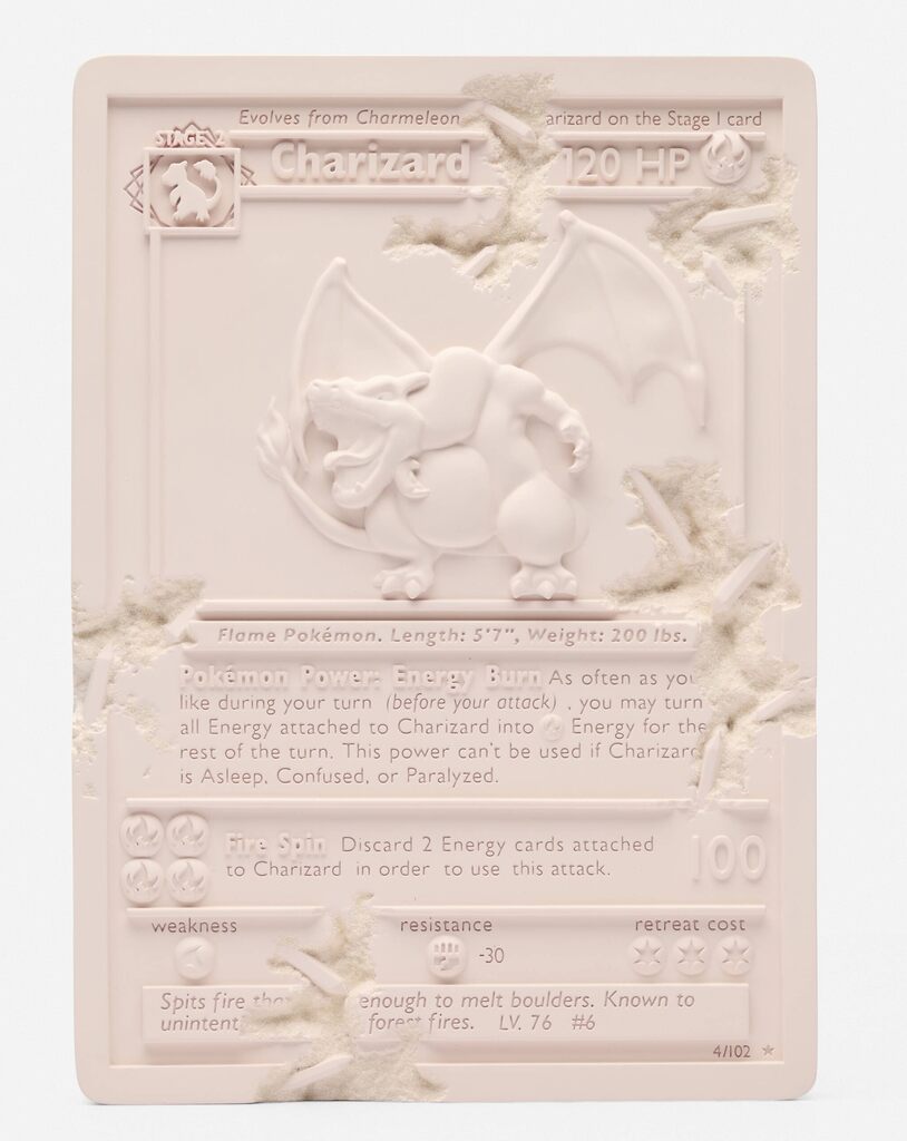 Pink Crystalized Charizard Card (Pokémon) by Daniel Arsham, 2020 (view 2)