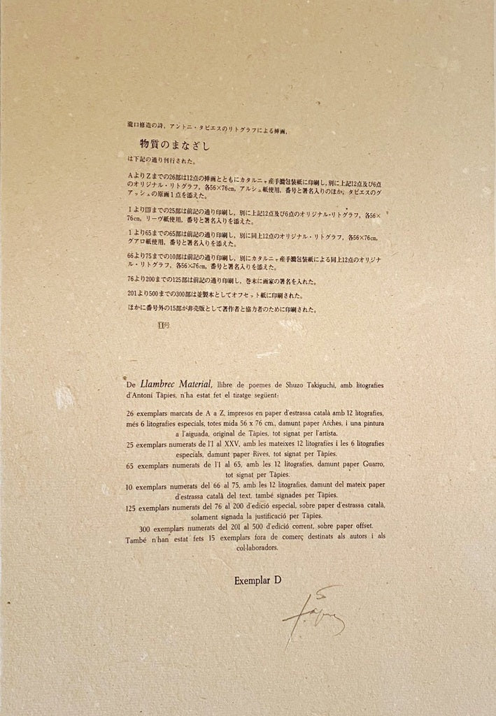 Llambrec Material d'Antoni Tàpies, 1975 (vue 2)