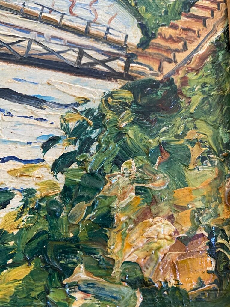 Péniches sur la rivière d'Élisée Maclet, vers 1950 (vue 5)