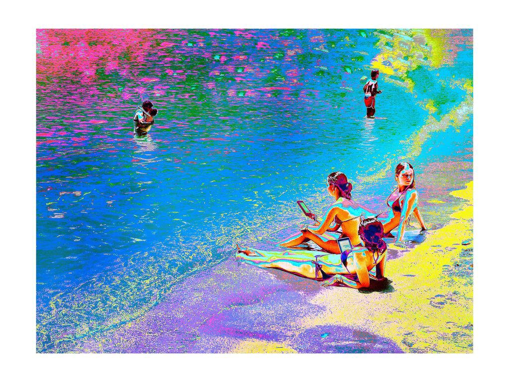 Filles à la plage by Pellarose, 2025