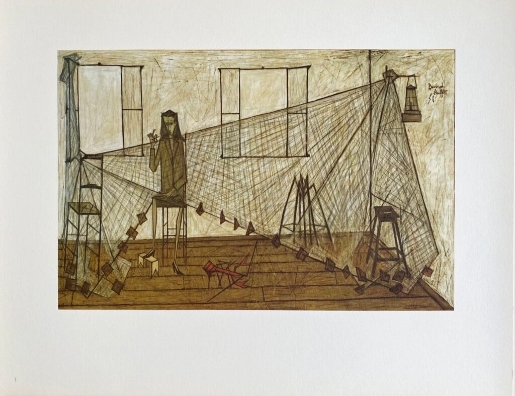 Femme au filet by Bernard Buffet, 1966
