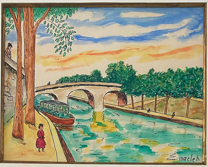 Bord de Seine, Paris d'Élisée Maclet, vers 1950 (vue 2)