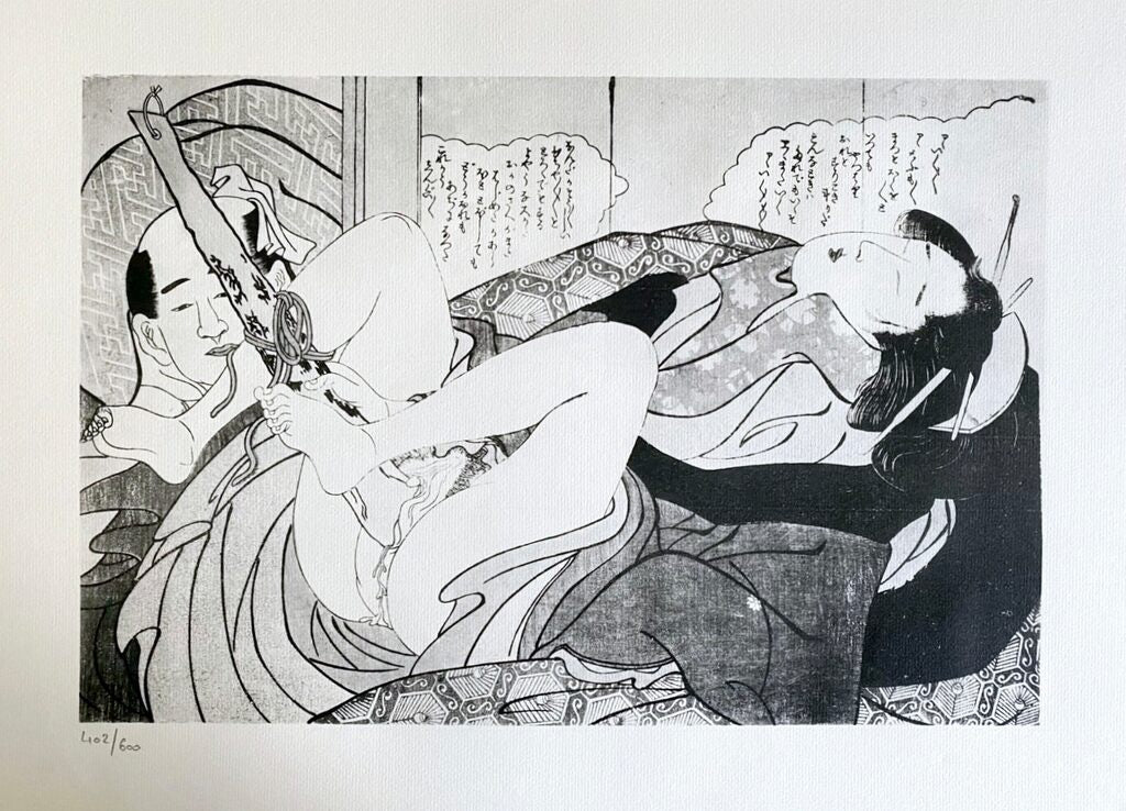 Japanese Shunga by Chobunsai Eishi, 1961