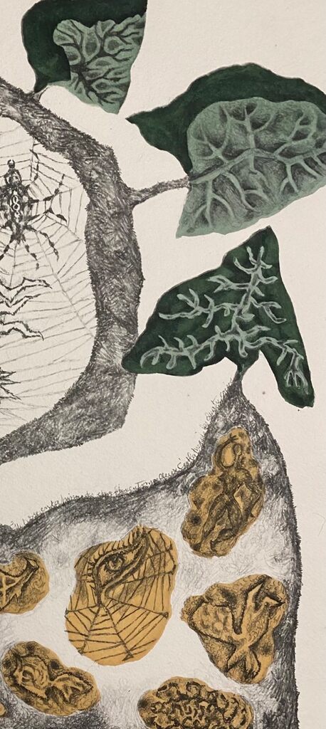 L'émeraudine a le corselet vert d'eau et l'œil vif, sa taille bien prise... by Jean Lurçat, 1965 (view 3)