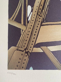 La genèse des travaux publics - tour métallique d'Eiffel by Alain Le Foll, 1978 (view 2)