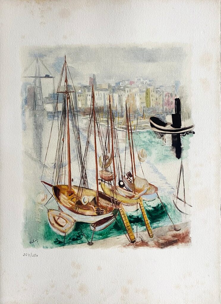 Voiliers au port by Moïse Kisling, 1954