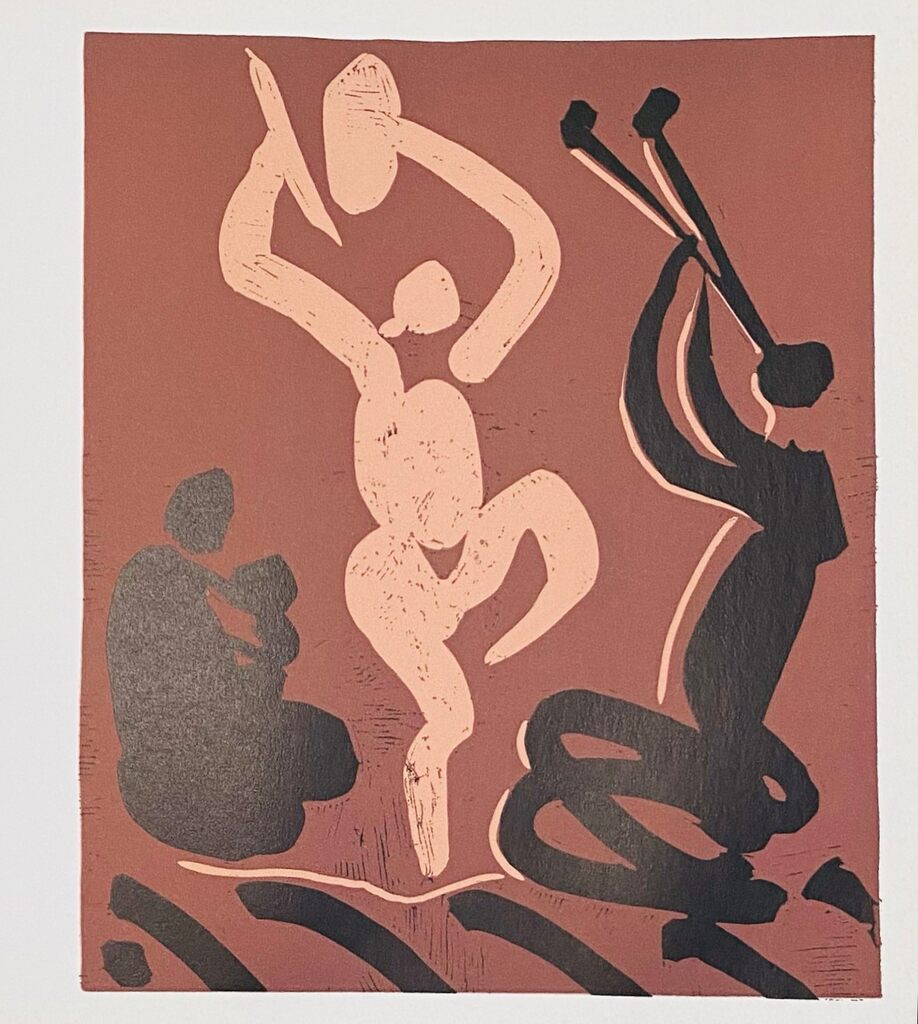 Mère, danseur et musicien by Pablo Picasso, 1963