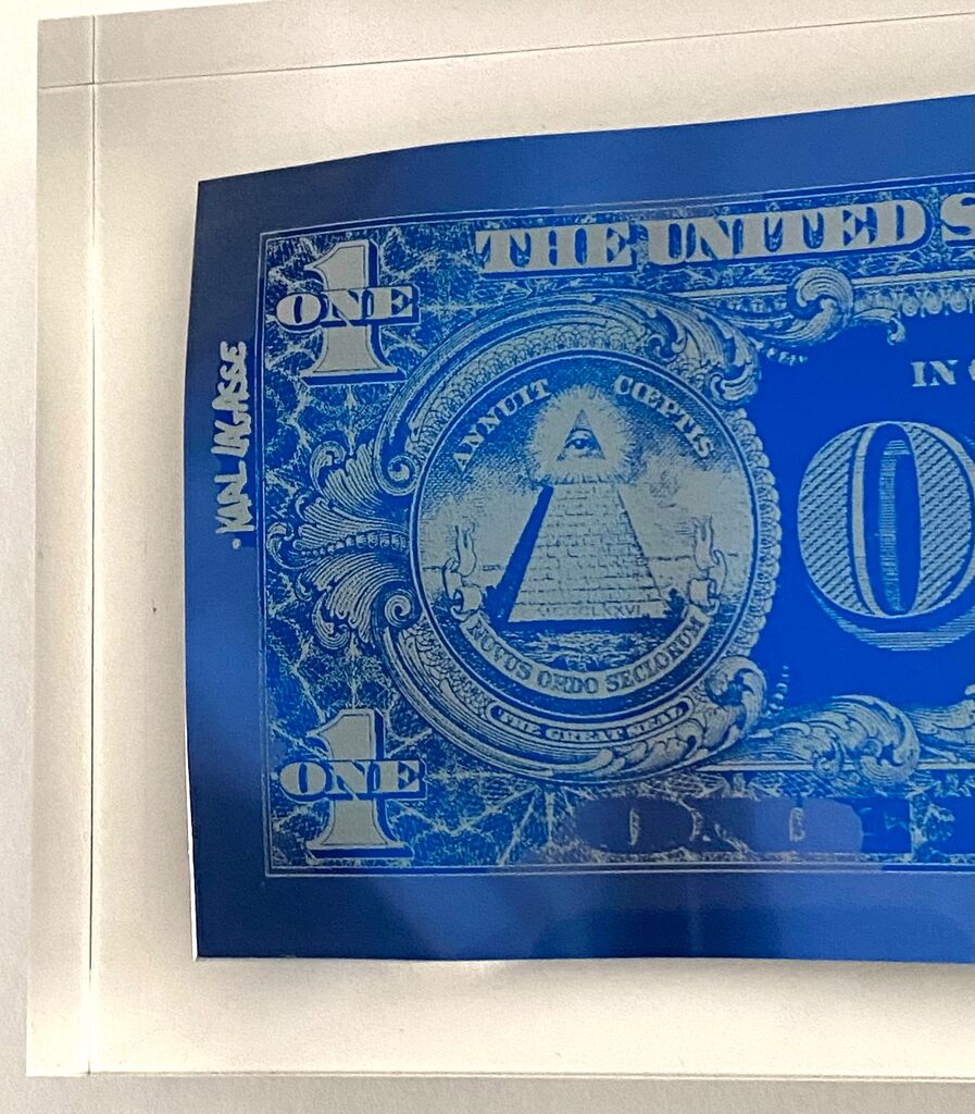 One dollar Blue inclusion by Karl Lagasse, 2026 (view 4)