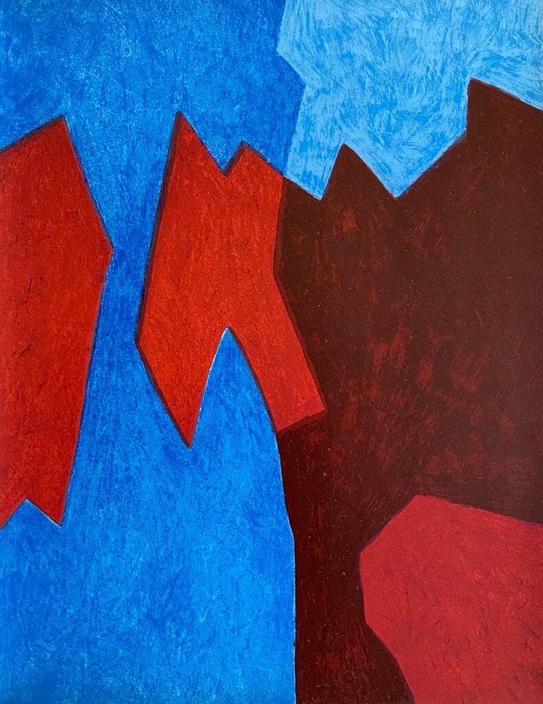 Composition rouge et bleue by Serge Poliakoff, 1968