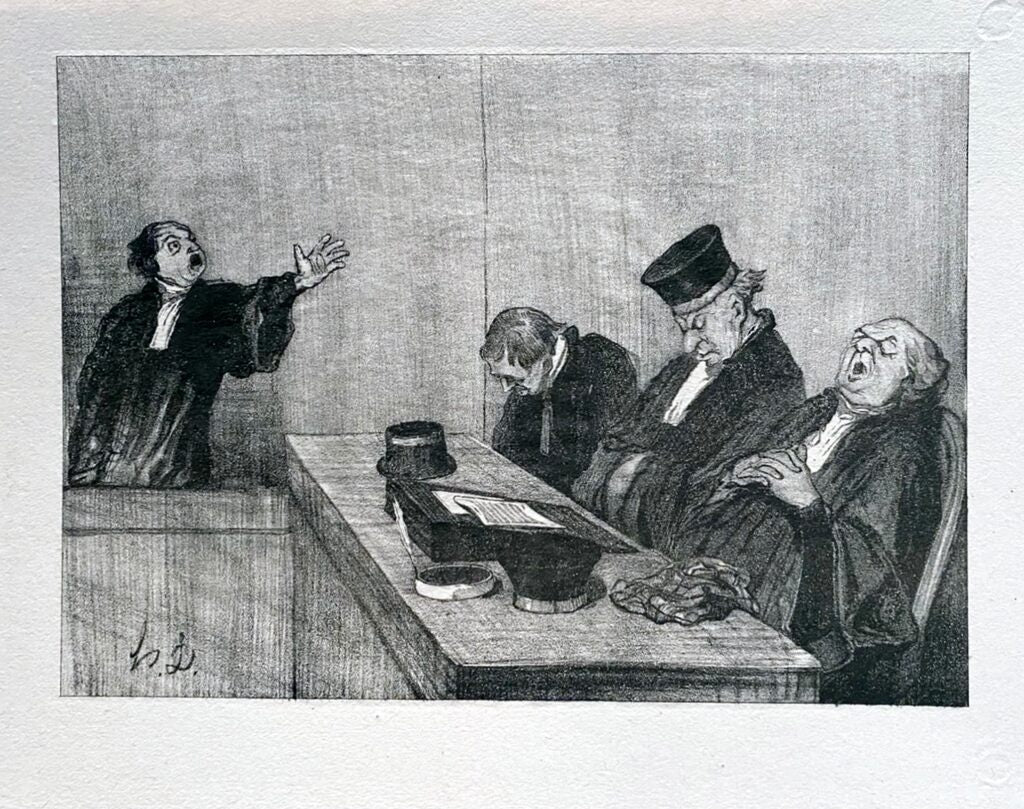 Court Scene by Honoré Daumier, 1918