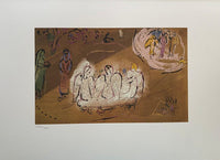 Abraham et les trois Anges N°13 & Le songe de Jacob N°18 de Marc Chagall, 1986