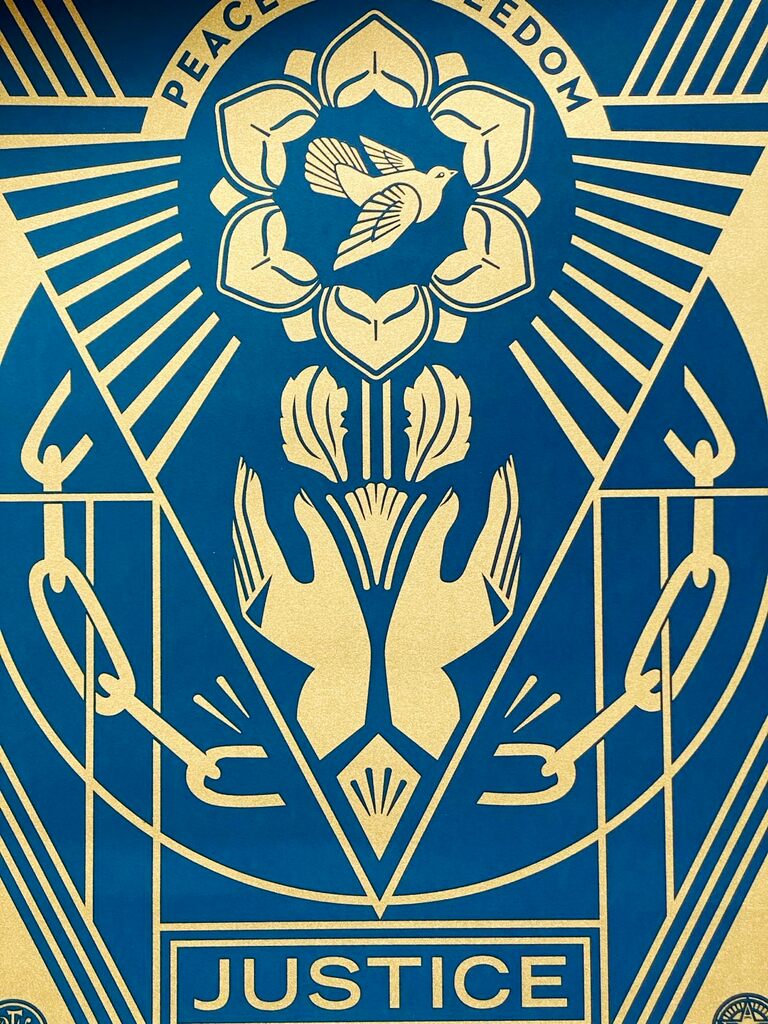 Peace and Freedom by Shepard Fairey, 2024 (view 3)