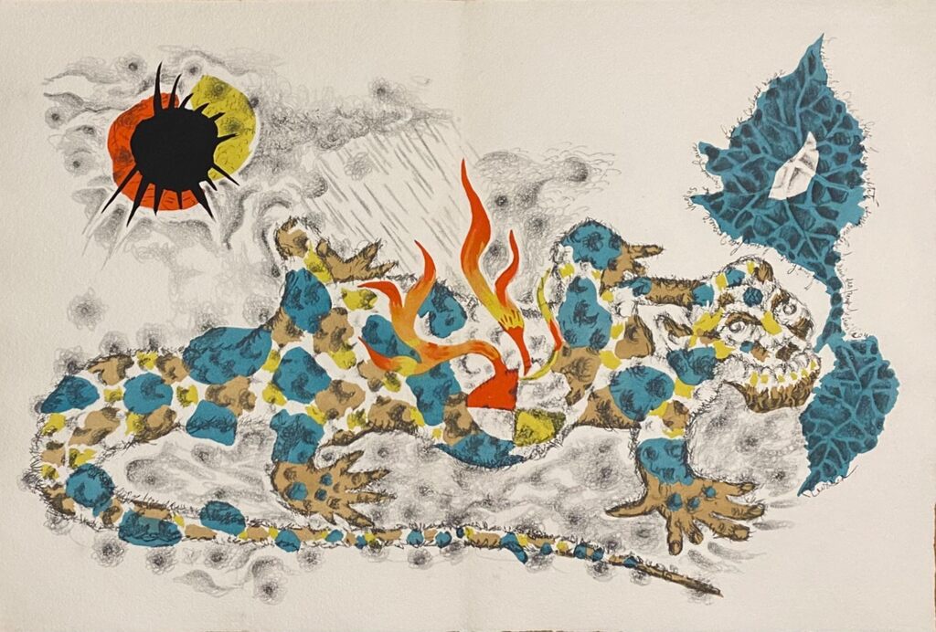 Il n'est pas vrai que la salamandre soit à son aise dans le feu... by Jean Lurçat, 1965