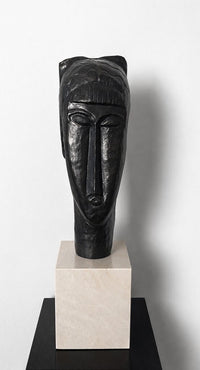 Tête de jeune fille à la frange d'Amedeo Modigliani, vers 1990 (vue 3)