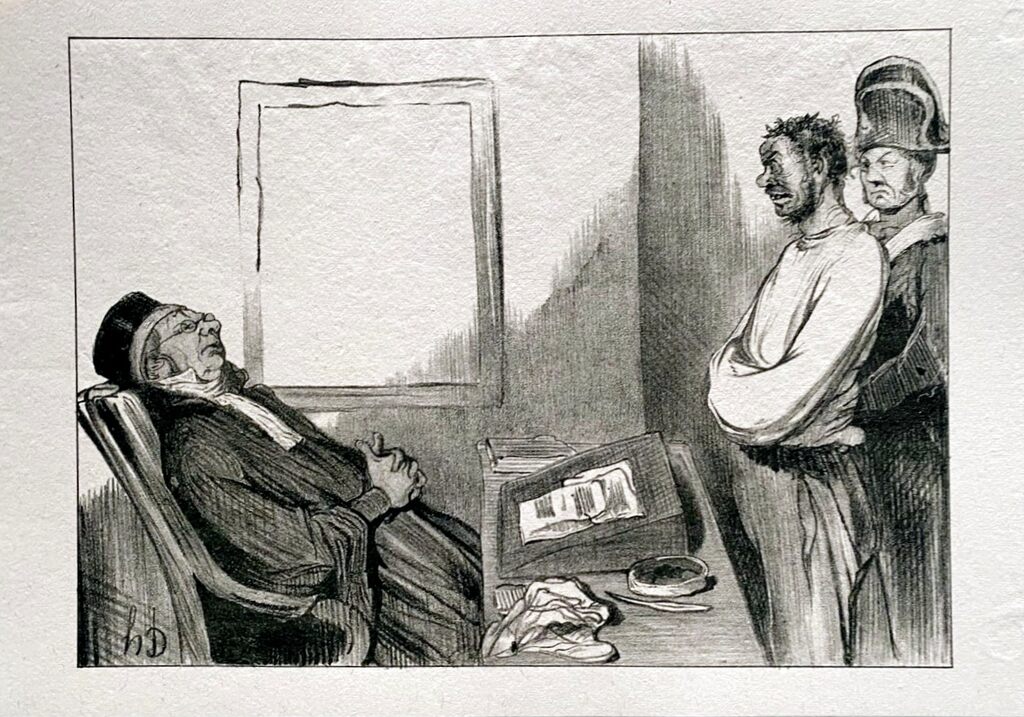 Court Scene by Honoré Daumier, 1918