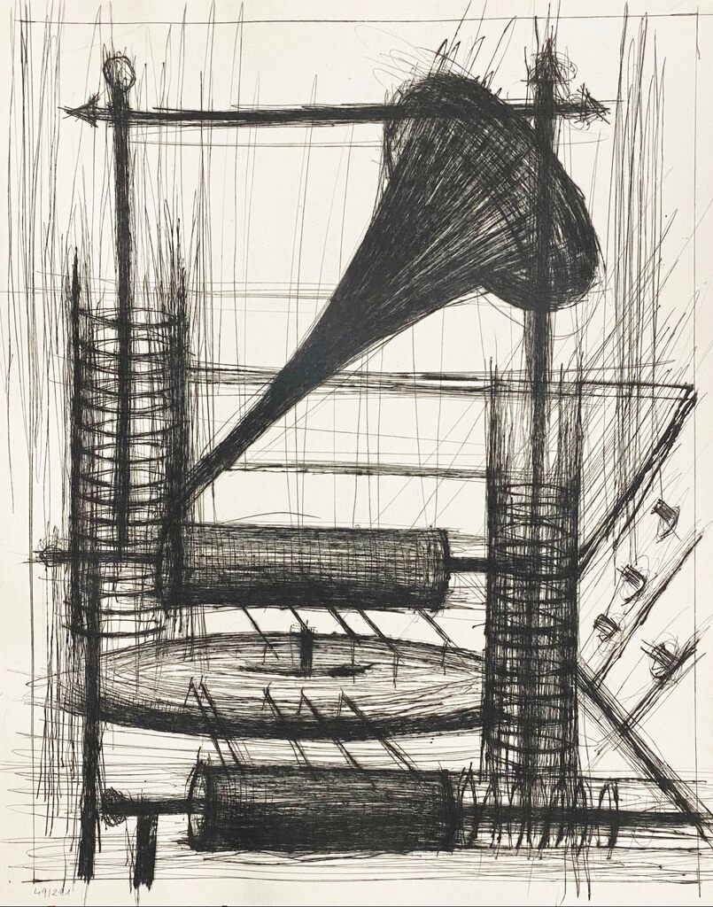 Le phonographe by Bernard Buffet, 1958