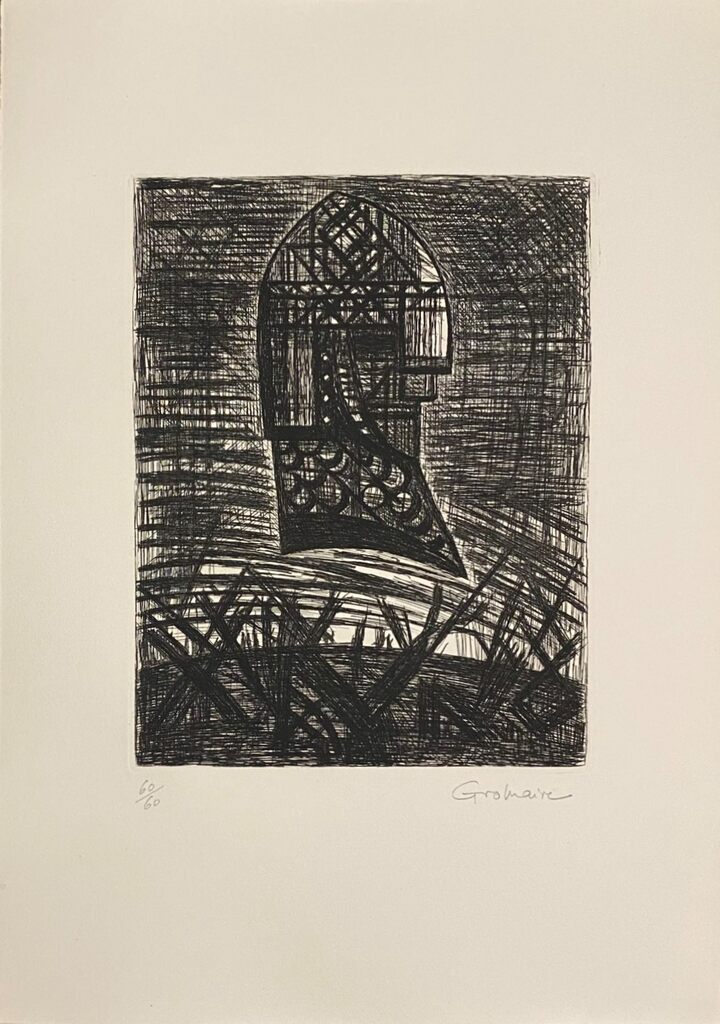 Macbeth: Présage, tête armée by Marcel Gromaire, 1958