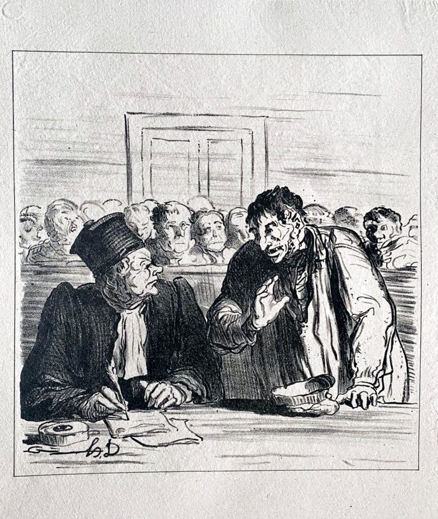 Court Scene by Honoré Daumier, 1918