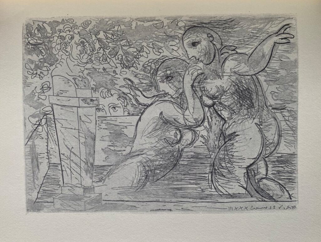 Les Baigneuses surprises by Pablo Picasso, 1956