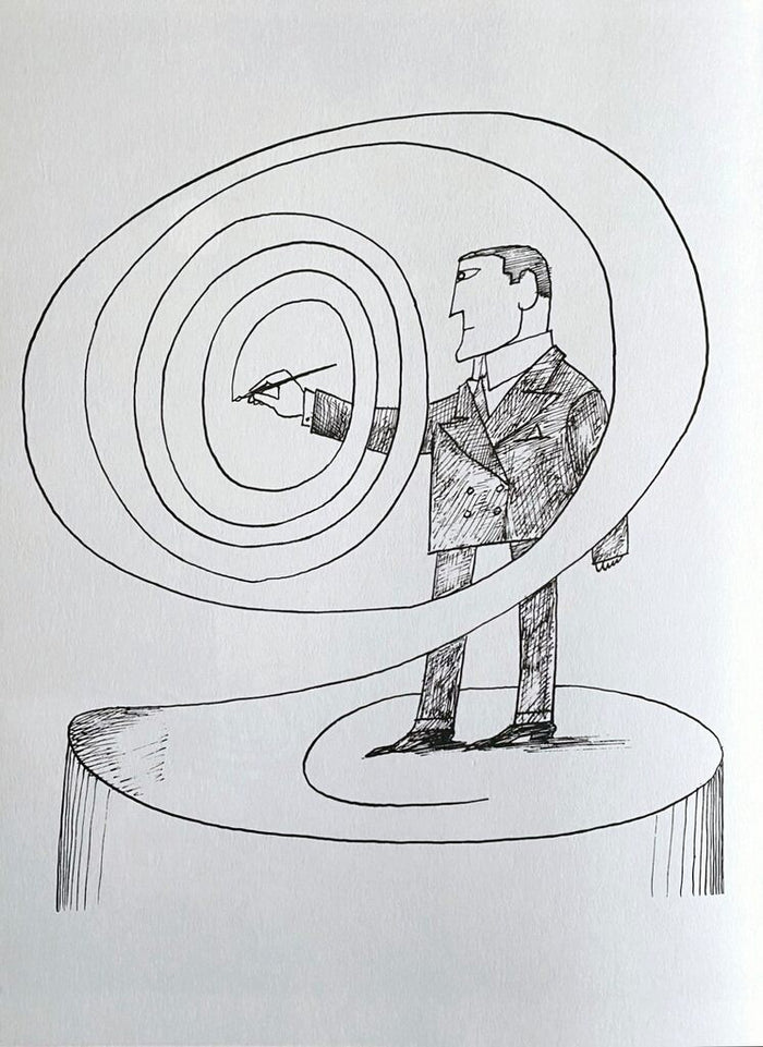 The painter de Saul Steinberg, 1966