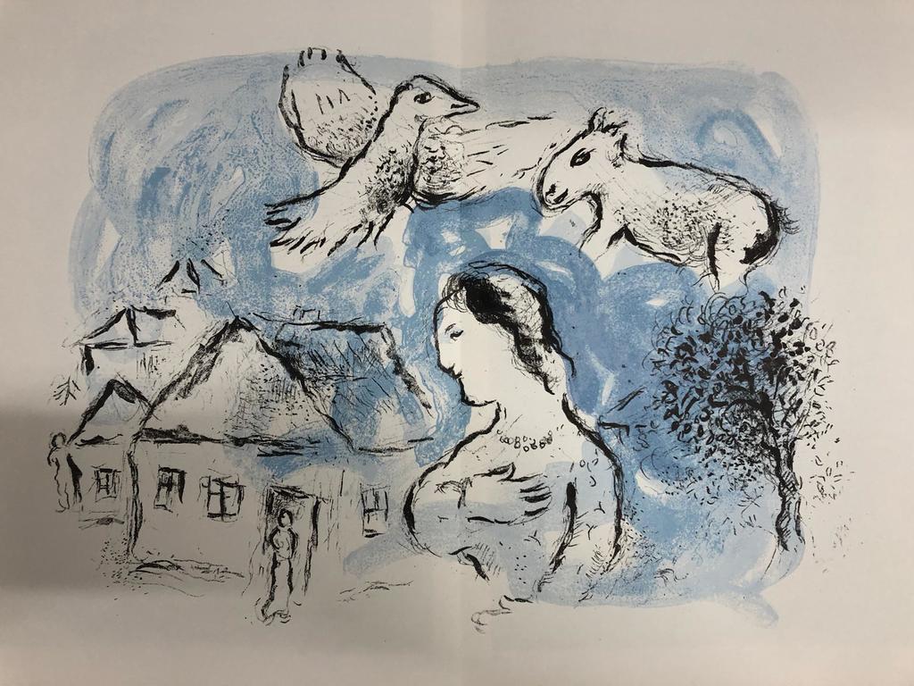 Le village by Marc Chagall, 1977
