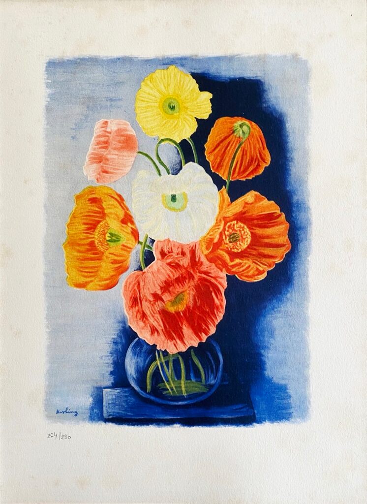 Pavots lourds et capiteux de Moïse Kisling, 1954