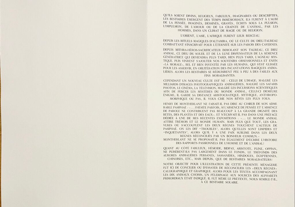 Bestiaire solaire (Solar Bestiary) de Pierre-Yves Trémois, 1975 (vue 2)