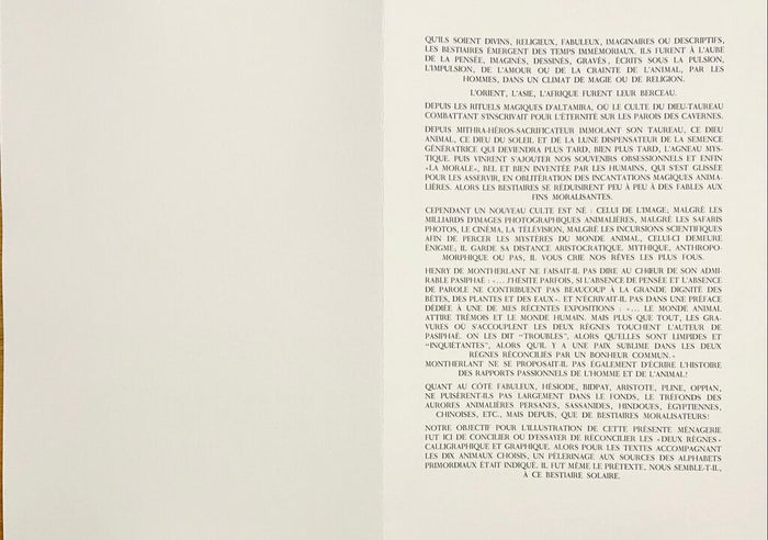 Bestiaire solaire (Solar Bestiary) de Pierre-Yves Trémois, 1975 (vue 2)