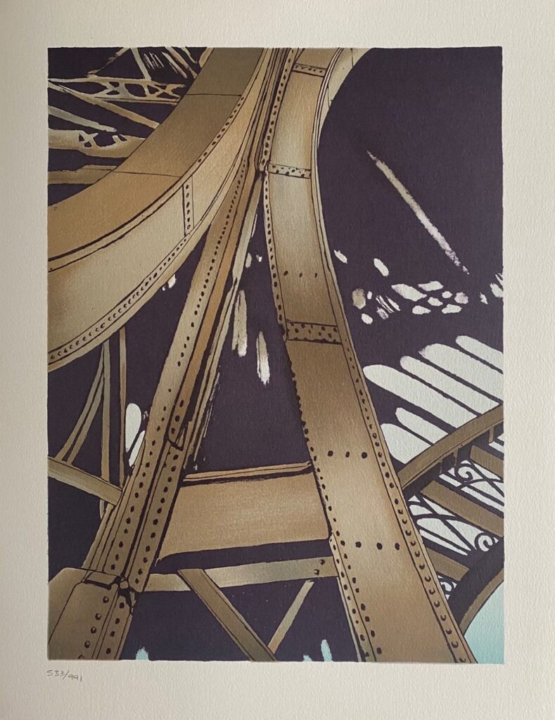 La genèse des travaux publics - tour métallique d'Eiffel by Alain Le Foll, 1978