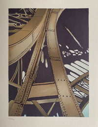 La genèse des travaux publics - tour métallique d'Eiffel by Alain Le Foll, 1978