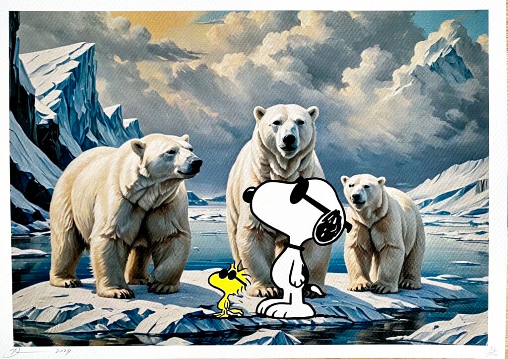 Snoopy in the Arctic by Death NYC, 2024