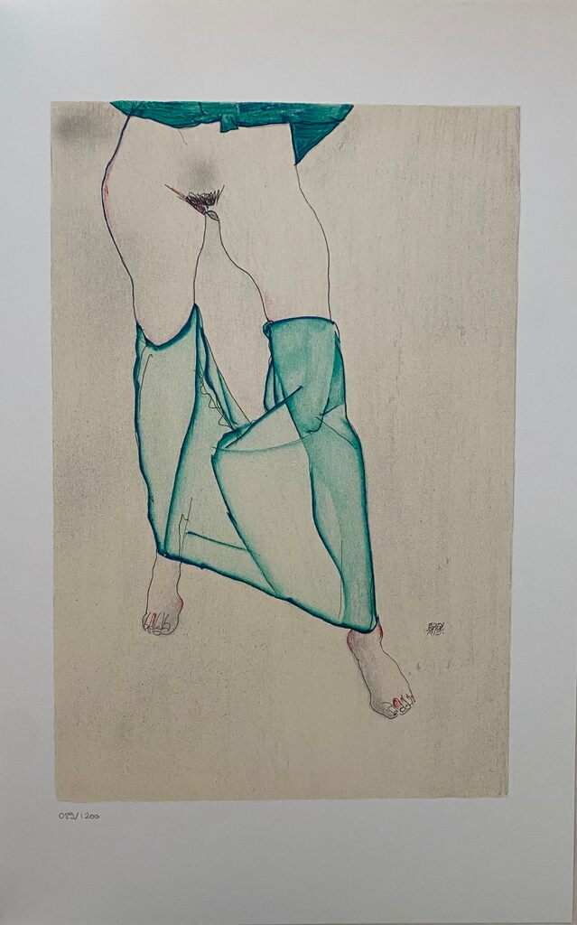 Standing Female Nude from the Waist Down with Green Garment by Egon Schiele, 2007