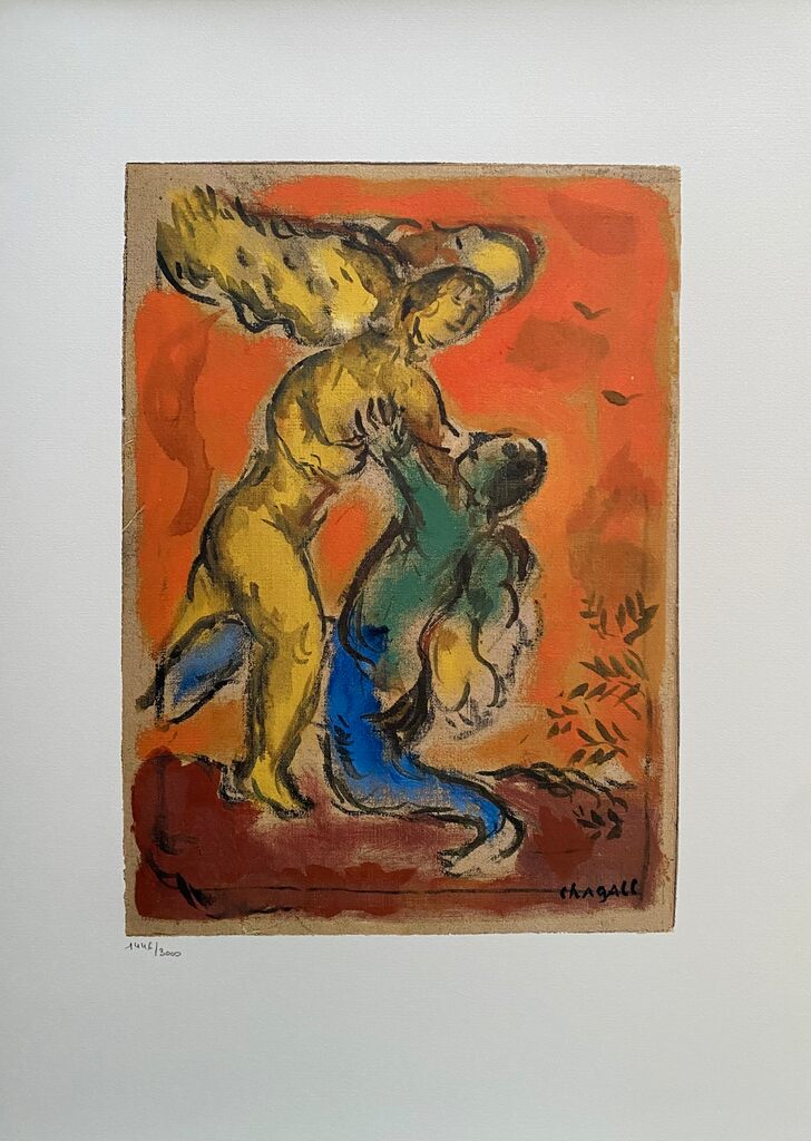 La lutte de Jacob avec l'Ange N°19 & la lutte de Jacob avec l'Ange N°20 de Marc Chagall, 1986