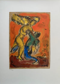 La lutte de Jacob avec l'Ange N°19 & la lutte de Jacob avec l'Ange N°20 de Marc Chagall, 1986