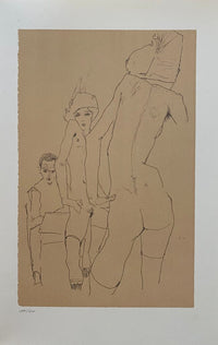 Schiele Drawing a Nude Model Before a mirror d'Egon Schiele, 2007