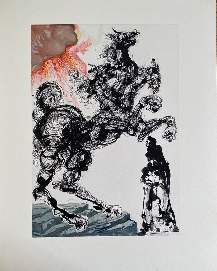 La Divine Comédie - Enfer 06 - Cerbère de Salvador Dalí, 1963