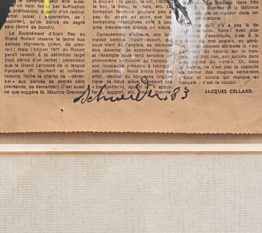 Untitled de Gérard Schneider, 1983 (vue 3)