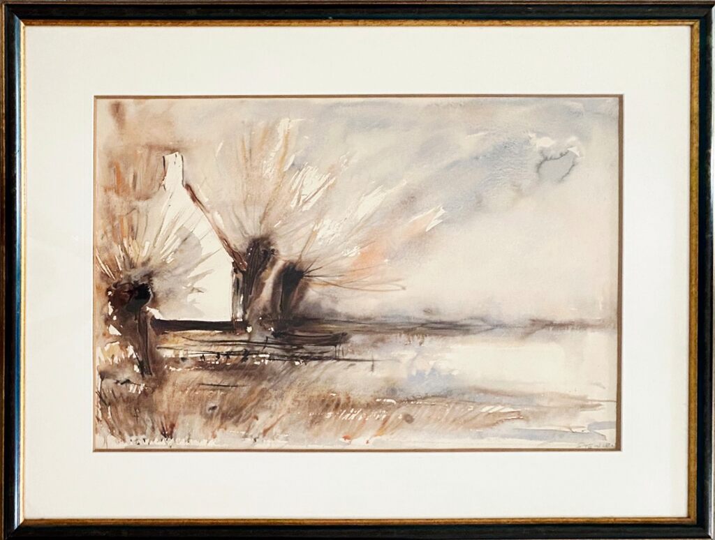 Paysage lacustre d'Aimé Daniel Steinlen, vers 1960