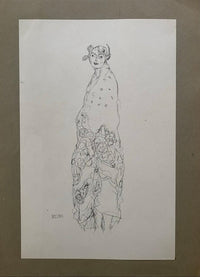 Robed Standing Lady by Gustav Klimt, 1922