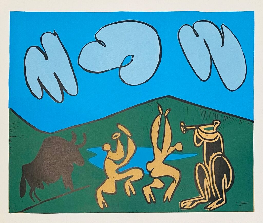 Bacchanale au taureau noir de Pablo Picasso, 1963