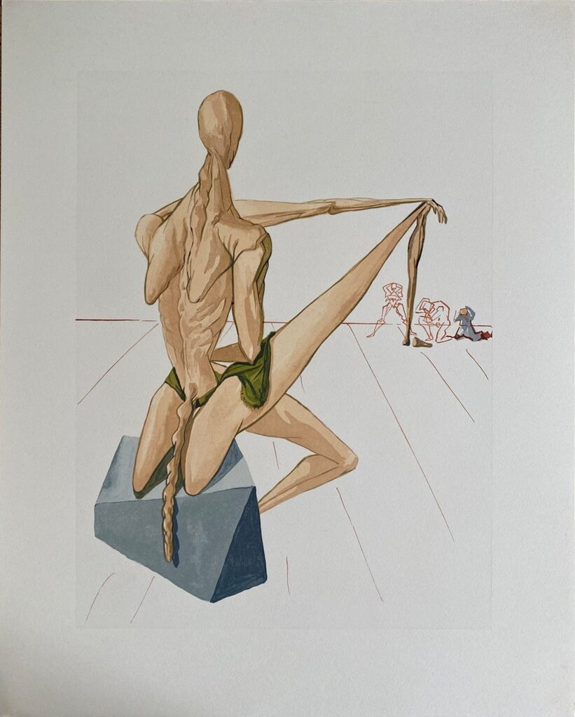 La Divine Comédie - Enfer 05 - Minos by Salvador Dalí, 1963