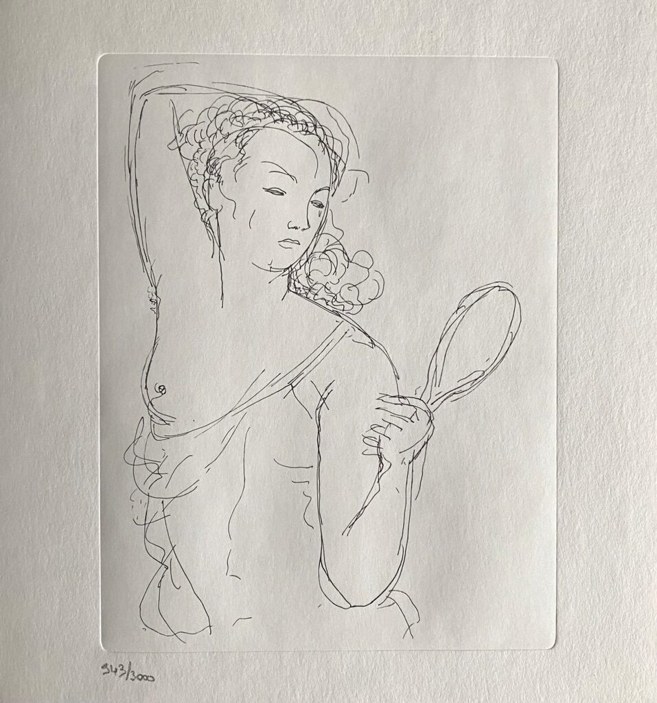 Nu au miroir d'André Dunoyer de Segonzac, 1969