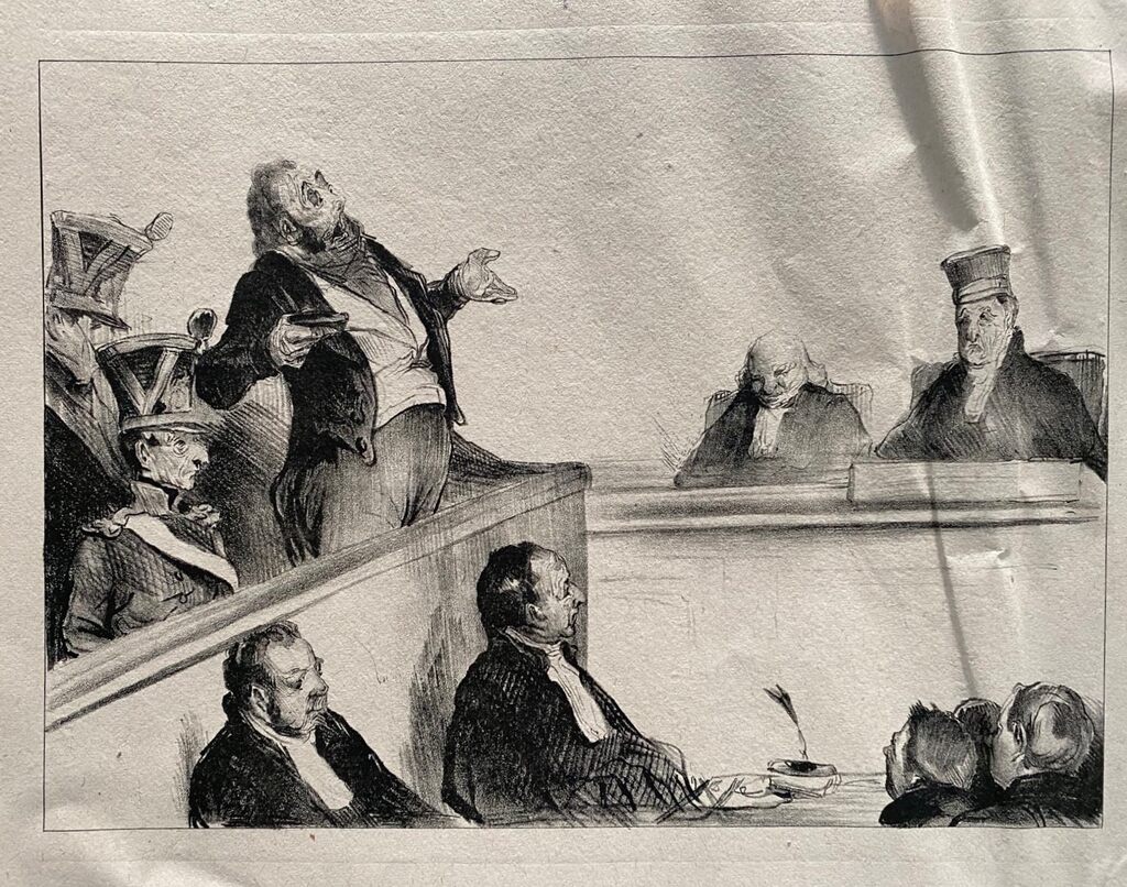 Court Scene by Honoré Daumier, 1918