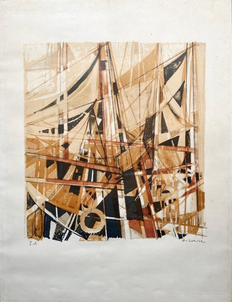 Les voiles de Camille Hilaire, vers 1980